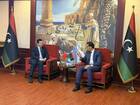 The Chargé d'Affaires at the Libyan Embassy in Beijing meets with the newly appointed Chinese Ambassador to Libya