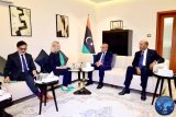 Al-Koni and Al-Lafi meet with the UNSMIL Strategic Review Team.