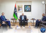 Al-Baour meets with the Dutch ambassador.