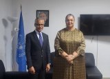 Tetteh meets with the French Ambassador to Libya.