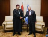 Al-Mnifi meets in Addis Ababa with (Bourita) and (Guterres)