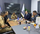 The Iraqi ambassador visits a migrant shelter east of Tripoli.