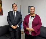 Tetteh meets with the Ambassador of Greece to Libya.
