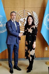 Al-Sunni meets President of the UN General Assembly.