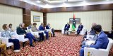Al-Koni and Al-Lafi meet with ambassadors of several European countries.