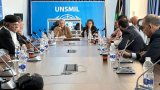 Tetteh meets with representatives of the associations of the Libyan political party.