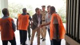 The UN Election Support Team visits a number of polling stations in Qasr al-Akhyar, east of Tripoli.