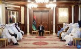 Al-Mnifi meets with Tuareg tribes' delegation.