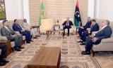 Al-Baour is briefed on the situation of the Libyan mission and community in Egypt.